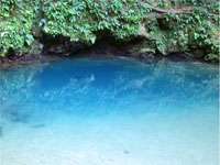GtB Jump in the pool at St. Herman's Blue Hole National Park in Belize