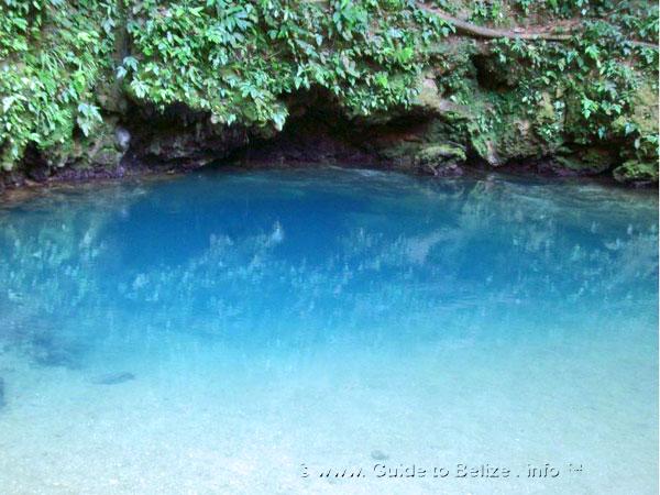 The St. Herman's Blue Hole National Park (inland Blue Hole) is located 12 