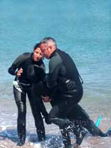 GtB Notfall Transport eines Taucher aus dem Wasser