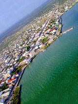 GtB Die Küstenline von  Corozal in Belize