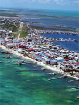 GtB Blick vom Riff auf San Pedro in Belize