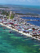 GtB Blick vom Riff auf San Pedro in Belize