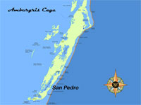 GtB Map of Ambergris Caye Belize