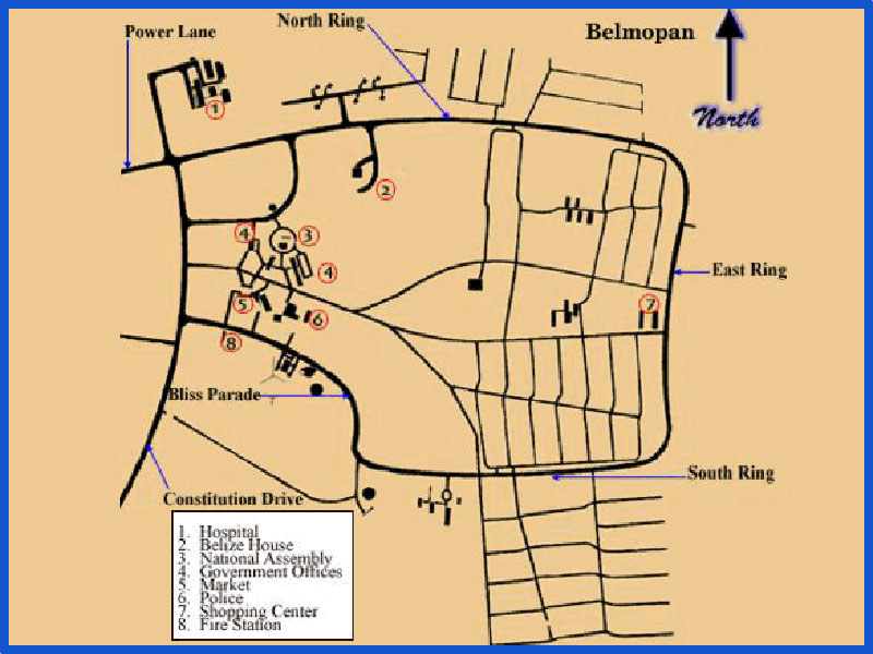 Guide and Map of the Belize Capital Belmopan