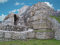 GtB On Top of the Masonry Altars,
                                was the Head of Kinich Ahau buried