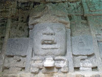 GtB The Mask Temple of Lamanai with its 13-foot stone mask of an ancient Maya King