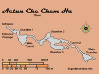 GtB Map of the Belize Cave Actun
                                Che Chem, also called Poisonwood Water
                                Cave