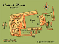 GtB
                                Map of Belize Maya Site Cahal Pech, also
                                called Place of Ticks