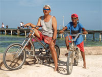 GtB With the Bike on Ambergris Caye in Belize