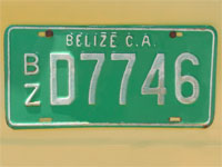 GtB Taxiplate from Dangriga in Belize City