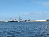 GtB Passing the Port of Puerto Cortes coming from Belize