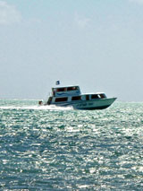 GtB Mit dem Wasser Taxi von Caye zu Caye in Belize